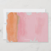 ファーストバースデーパーティートロピックジャングル招待状ガール 招待状 (裏面)