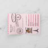 ファーストバースデーパーティーパリパスポート 招待状 (内部)