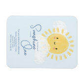 ファーストバースデーパーティーレイオブサンシャインキュートベビー マグネット (横)