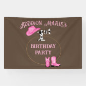 ファーストバースデーパーティーロデオ女性のカーボーイ 横断幕 (横)