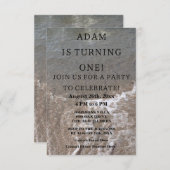 ファーストバースデーパーティー航海のビーチカスタム2023 招待状 (正面/裏面)