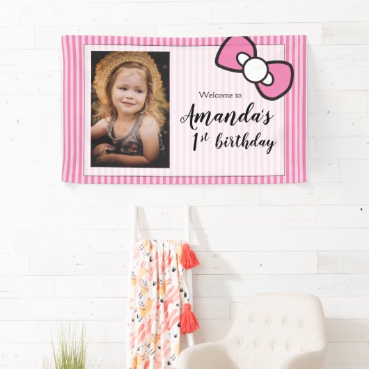 ファーストバースデーパーティー　フォト　ウェルカム 横断幕 (インサイチュ)