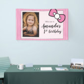 ファーストバースデーパーティー　フォト　ウェルカム 横断幕 (トレードショー)