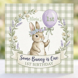 ファーストバースデー記念のナプキン Some Bunny is One スタンダードカクテルナプキン