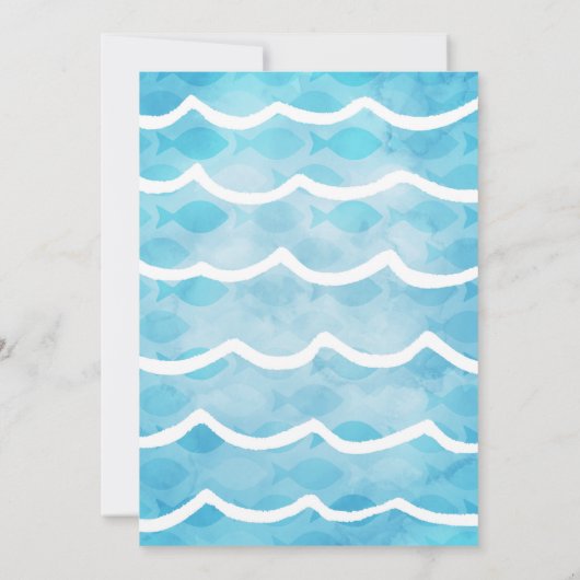 ファーストバースデー フィッシングパーティー ご招待 招待状 (裏面)