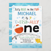 ファーストバースデー フィッシングパーティー ご招待 招待状 (正面/裏面)