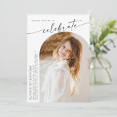 ファーストバースデー ボーホ フォト バースデー 招待状 (スタンド正面)