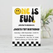 ファーストバースデー 1歳の誕生日 お誕生日おめでとう バースデーパーティ 招待状 (スタンド正面)