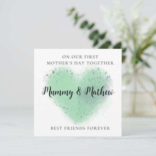 ファーストパーソナライズされたマザーズデイ・フレンズ最高のグ・グリーン シーズンカード (スタンド正面)