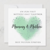 ファーストパーソナライズされたマザーズデイ・フレンズ最高のグ・グリーン シーズンカード (正面)