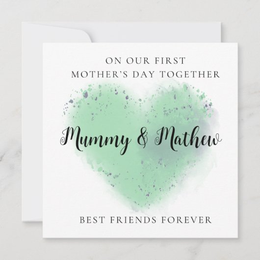 ファーストパーソナライズされたマザーズデイ・フレンズ最高のグ・グリーン シーズンカード (正面)