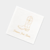 ファーストパーソナライズされたロデオ誕生日金ゴールドナプキンス 箔ナプキン (左)