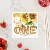 ファーストパーソナライズされた誕生日ハニービーナプキンズ スタンダードカクテルナプキン (インサイチュ)