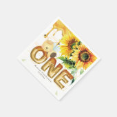 ファーストパーソナライズされた誕生日ハニービーナプキンズ スタンダードカクテルナプキン (角)