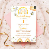 ファーストビーデイのまわりにガールズ誕生日 招待状