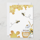 ファーストビー誕生日イエロービー&ひまわり 招待状 (裏面)