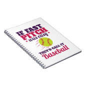 ファーストピッチもしは簡単ファーストピッチソフトボール ノートブック (右側)