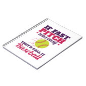 ファーストピッチもしは簡単ファーストピッチソフトボール ノートブック (左側)