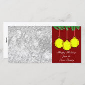 ファーストピッチソフトボールのクリスマスフォトカード シーズンカード (正面/裏面)