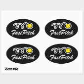 ファーストピッチソフトボールのステッカー |楕円 楕円形シール (シート)