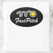 ファーストピッチソフトボールのステッカー |楕円 楕円形シール (バッグ)