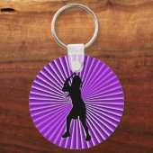 ファーストピッチソフトボールのバッターキーチェーン キーホルダー (正面)