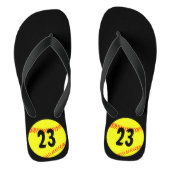 ファーストピッチソフトボールカスタムチームのジャージー番号 ビーチサンダル (フットベッド)