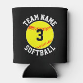 ファーストピッチソフトボールカスタムファン選手チーム&プレイヤー番号 缶クーラー (裏面)