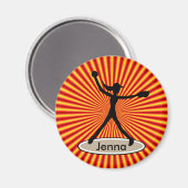 ファーストピッチソフトボール投手磁石 マグネット (正面/裏面)