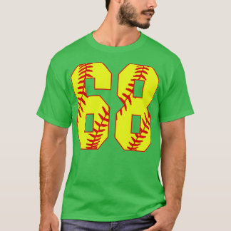 ファーストピッチソフトボール番号68 68ソフトボールジャージーU Tシャツ