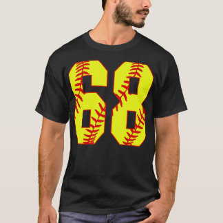ファーストピッチソフトボール番号68 68ソフトボールジャージーU Tシャツ