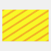 ファーストピッチソフトボール選手クリスマスサンタ条項 ラッピングペーパーシート (正面3)