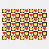 ファーストピッチソフトボール選手/チームパーティーギフト ラッピングペーパーシート (正面3)