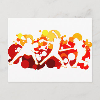 ファーストピッチソフトボール選手 ポストカード