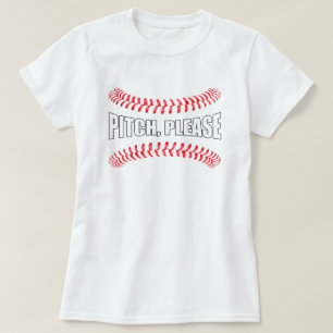 ファーストピッチソフトボール「ピッチ、お願い」ソフトボおもしろいール Tシャツ