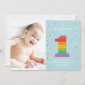 ファーストピナタベビーファーストバースデーパーティーの招待 招待状 (正面)