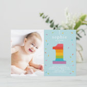 ファーストピナタベビーファーストバースデーパーティーの招待 招待状 (スタンド正面)