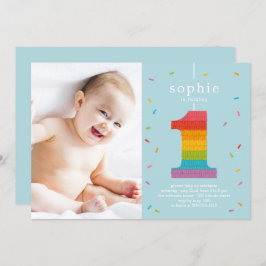 ファーストピナタベビーファーストバースデーパーティーの招待 招待状