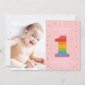 ファーストピナタベビーファーストバースデーパーティーの招待 招待状 (正面)