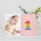 ファーストピナタベビーファーストバースデーパーティーの招待 招待状 (スタンド正面)