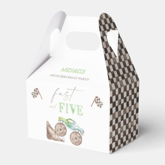 ファーストファイブ怪獣トラック誕生日ビーフゲーブルボックス フェイバーボックス (裏面サイド)