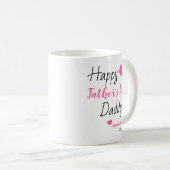 ファーストファーザーズデイピンクハートベビーガール娘 コーヒーマグカップ (正面右)