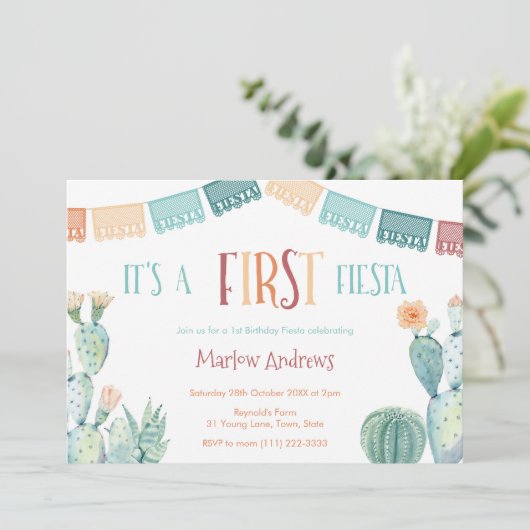 ファーストフィエスタオータムーンカラーズガール1st誕生日パーティー 招待状 (スタンド正面)