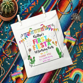 ファーストフィエスタカラフルメキシカン1歳の誕生日パーティー フェイバーバッグ