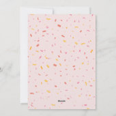 ファーストフィエスタガール誕生日招待状・ピンクファースト シーズンカード (裏面)