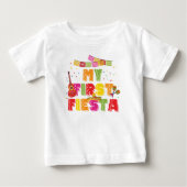 ファーストフィエスタガール誕生日Tシャツ ベビーTシャツ (正面)