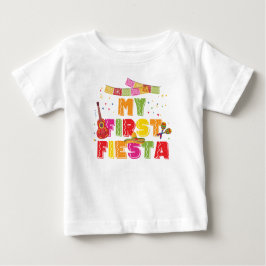 ファーストフィエスタガール誕生日Tシャツ ベビーTシャツ