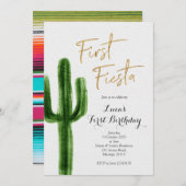 ファーストフィエスタサボス誕生日招待状 招待状 (正面/裏面)
