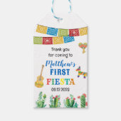 ファーストフィエスタバースデーパーティーメッセージカード，ボーイギフトTa ギフトタグ (正面)