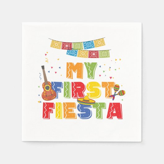 ファーストフィエスタパーティーペーパーナプキン スタンダードカクテルナプキン (正面)